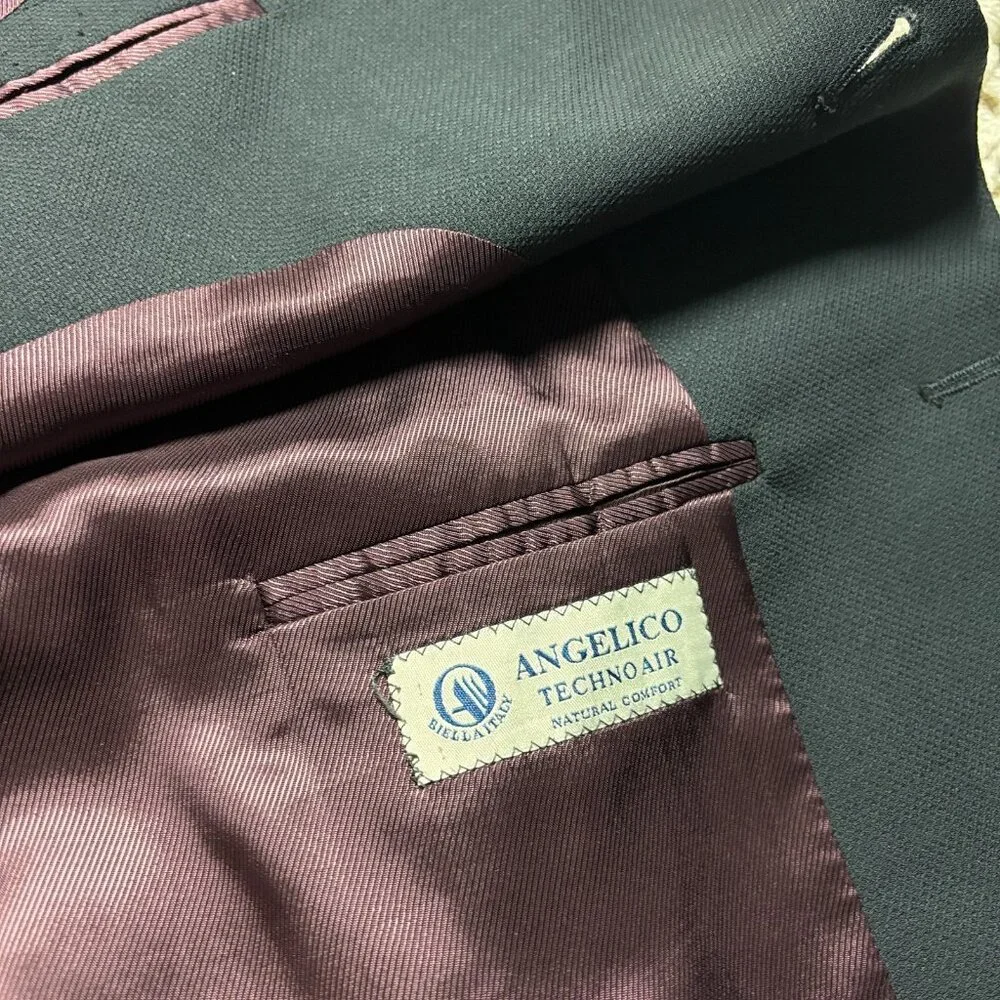 Bespoke Fraser Steen Toronto Savile Row Wool Sport Coat Blazer Angelico‎ 46R